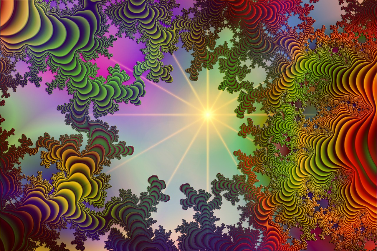 fractals multi coloured background free photo
