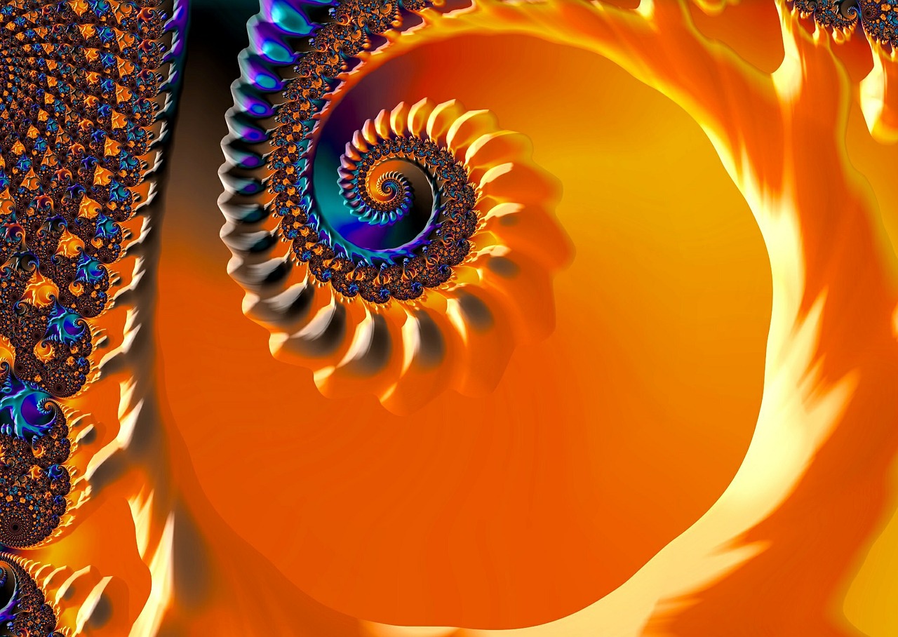 fractals colorful background free photo