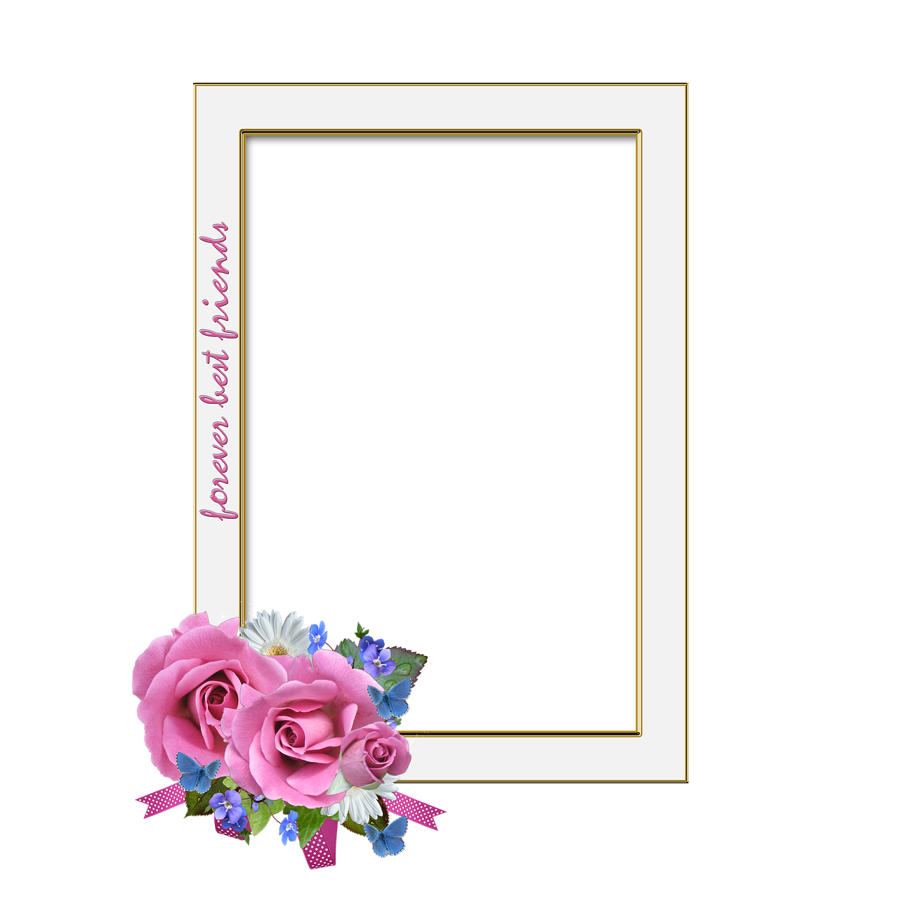 frame roses best friends free photo