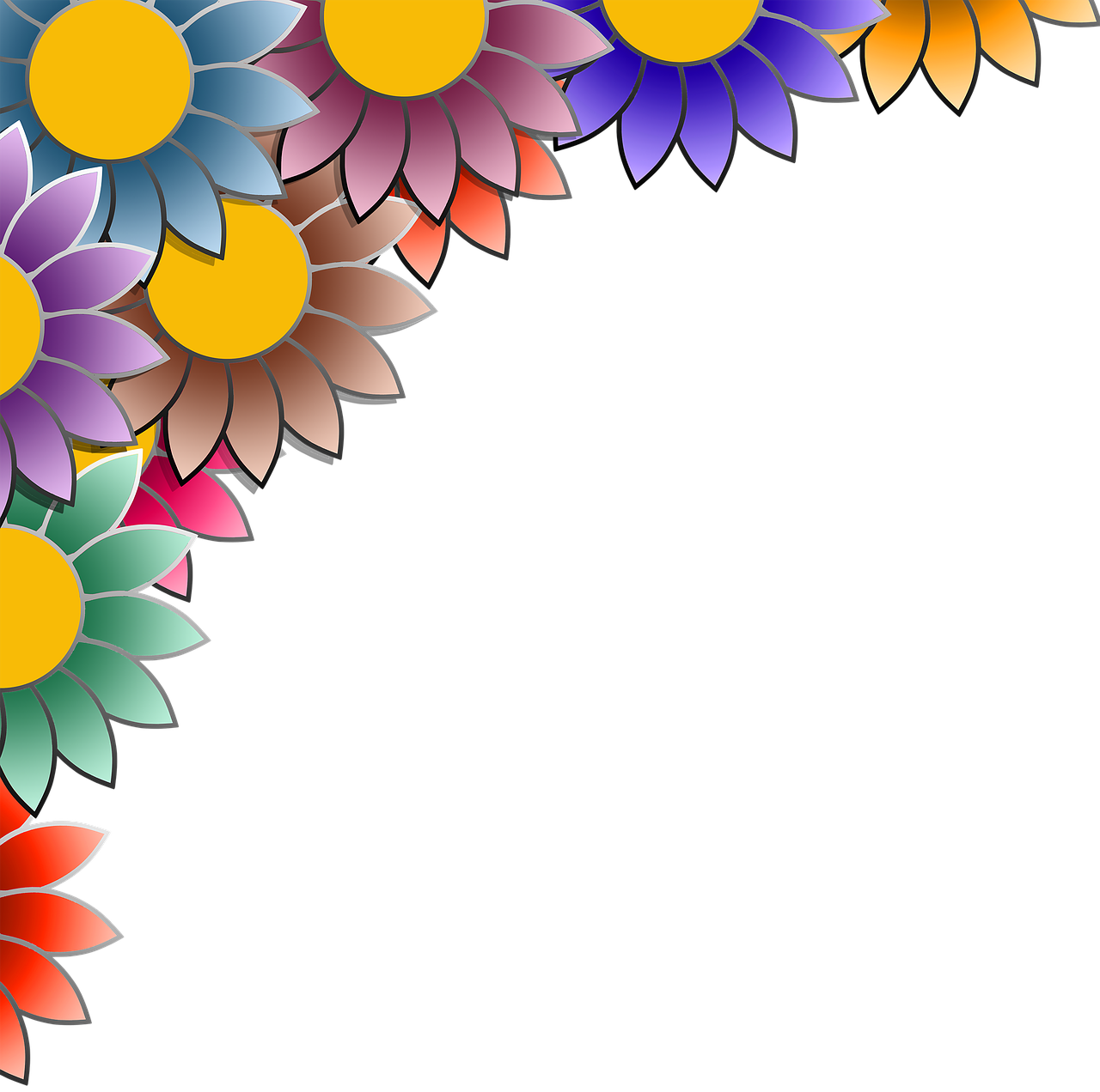 frame flower colorful free photo