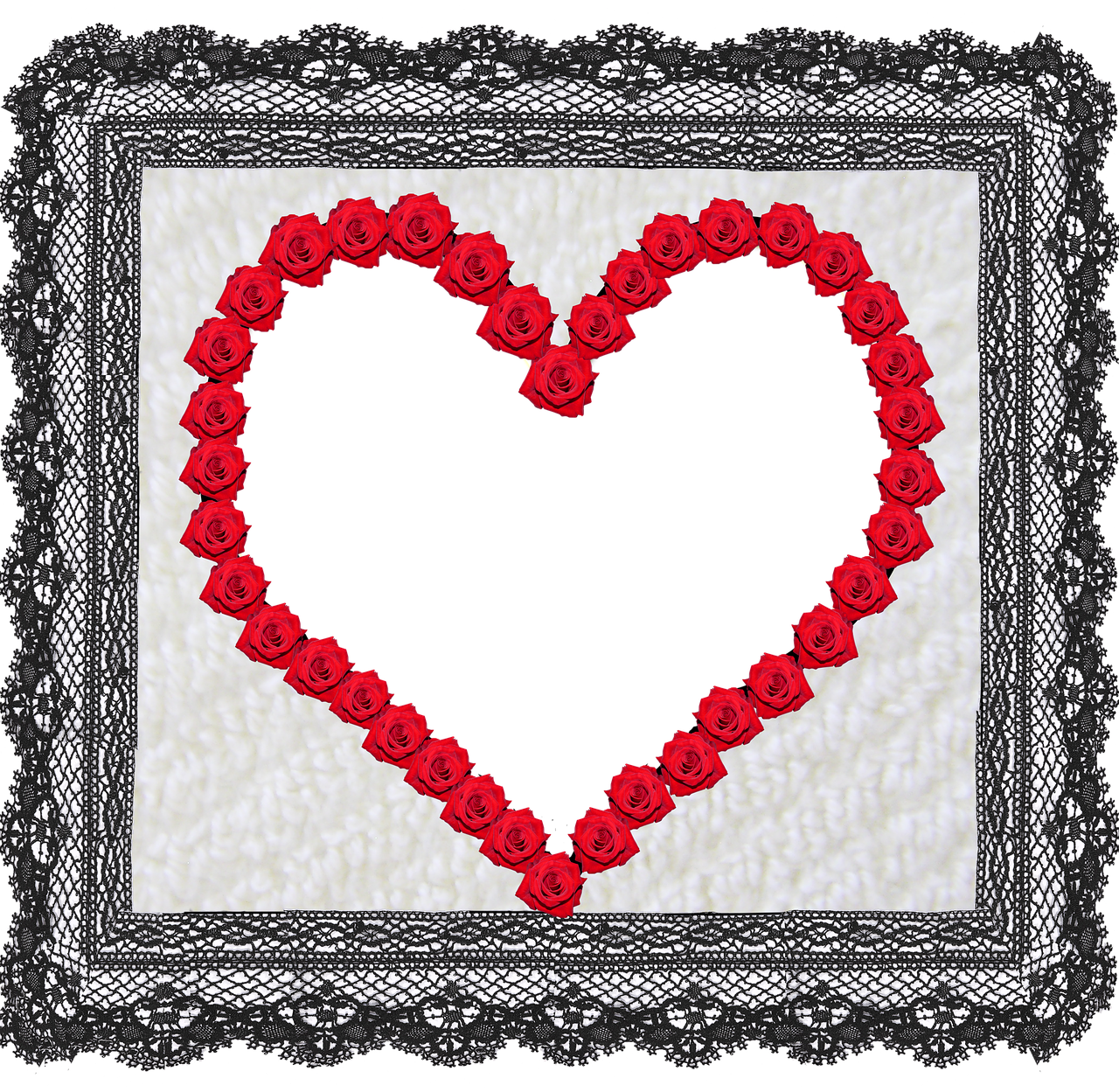 frame heart lace free photo