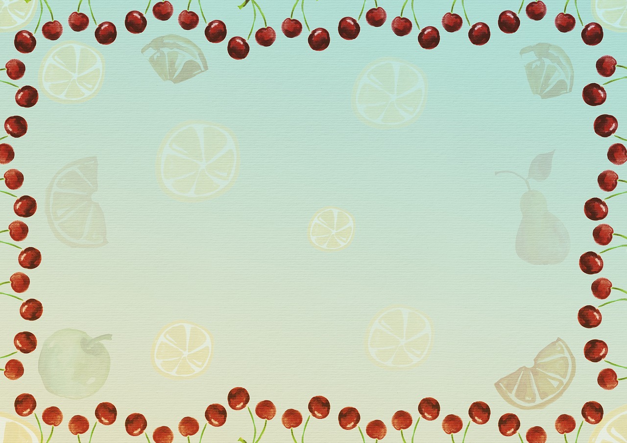 frame  background image  cherries free photo