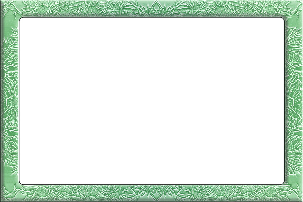 frame floral green free photo