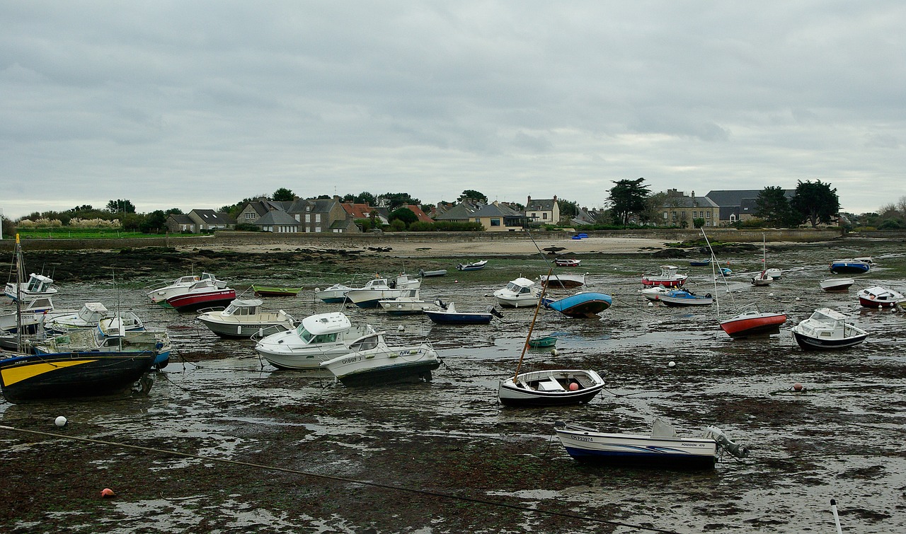 france normandy low tide free photo
