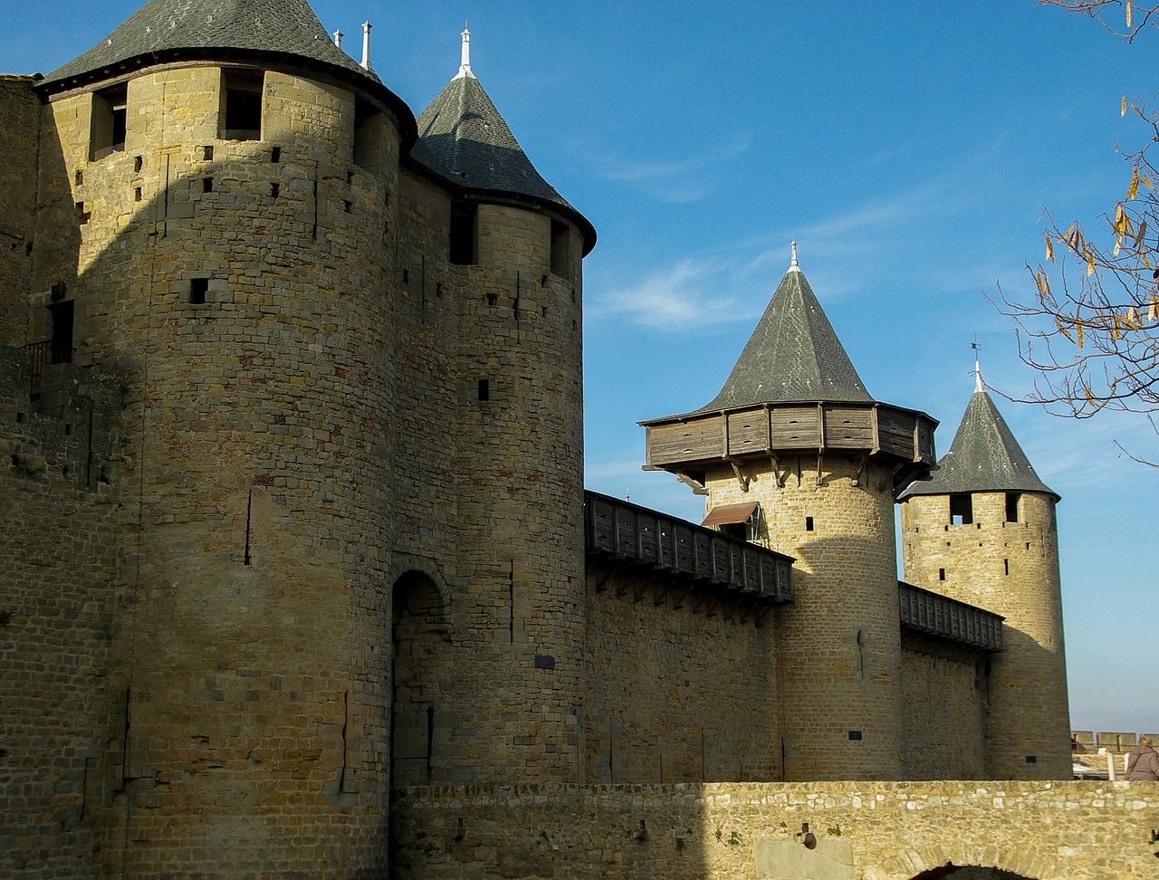 carcassonne france ramparts free photo