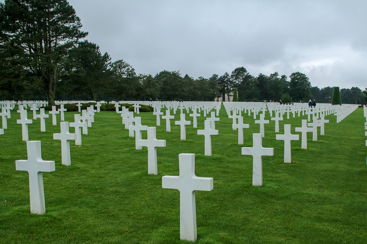 france normandy military cemetery free photo