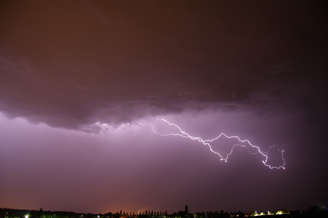 france thunderstorms lightning free photo