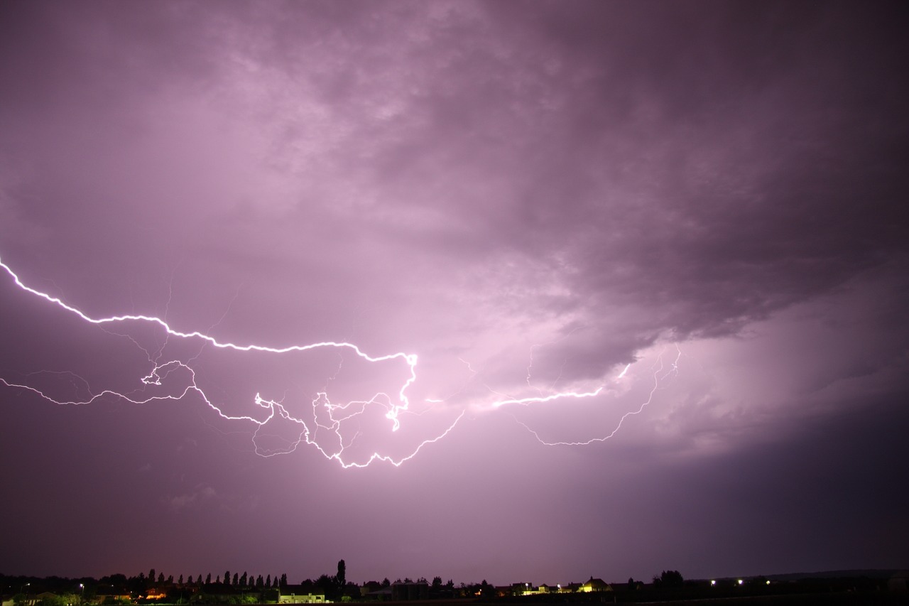 france thunderstorms lightning free photo