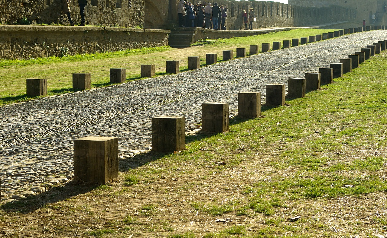 france carcassonne paved street free photo