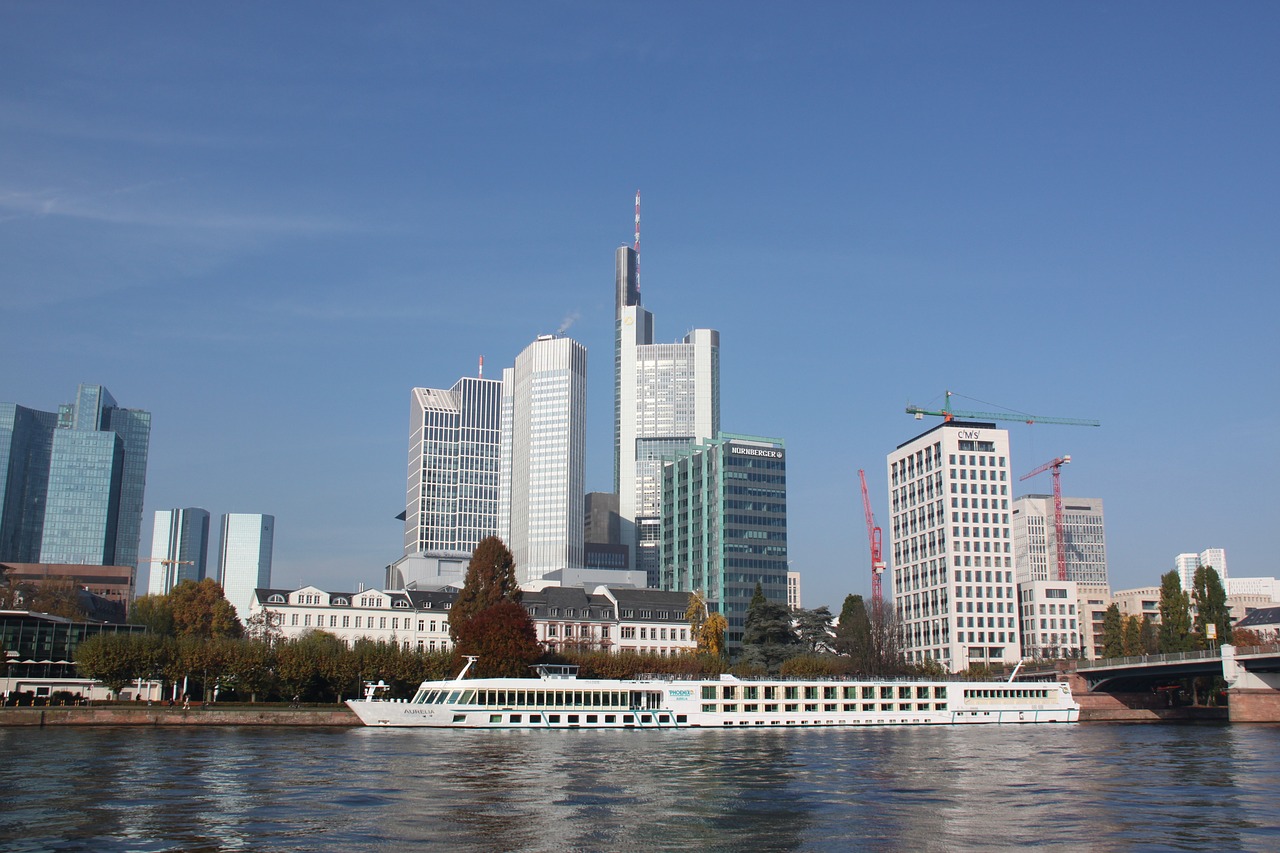 frankfurt skyline frankfurt am main germany free photo