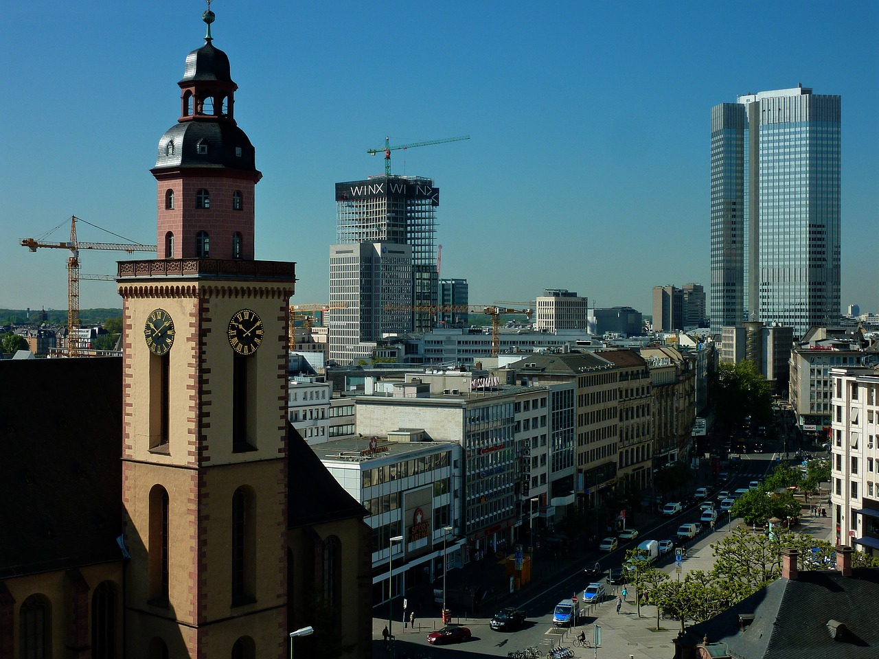 frankfurt baukran crane free photo