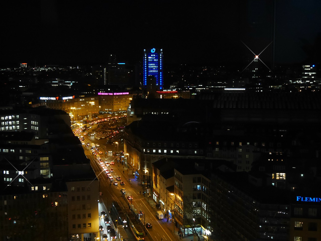 frankfurt architecture night free photo