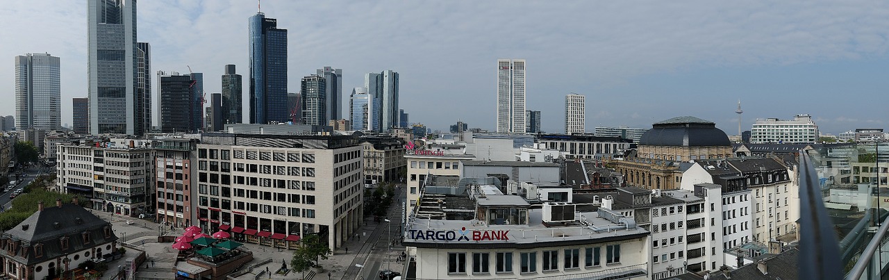 frankfurt panoramic views skyline free photo