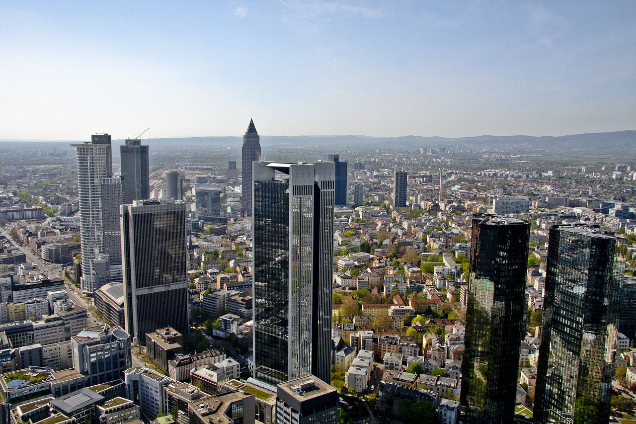 frankfurt city skyline free photo