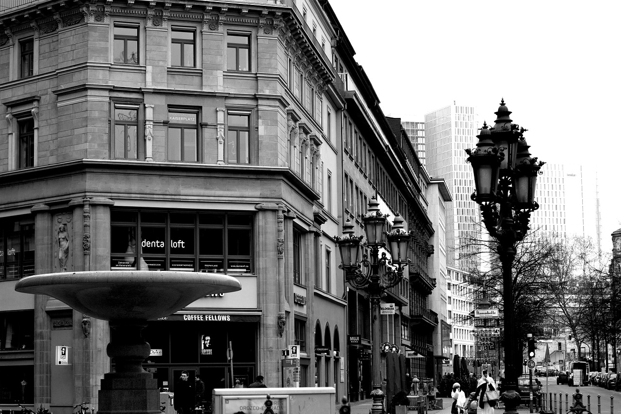 frankfurt city downtown free photo