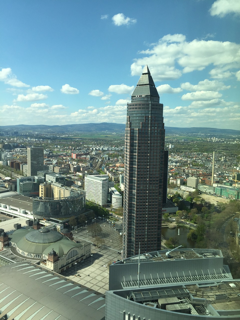 frankfurt  messeturm  skyscraper free photo