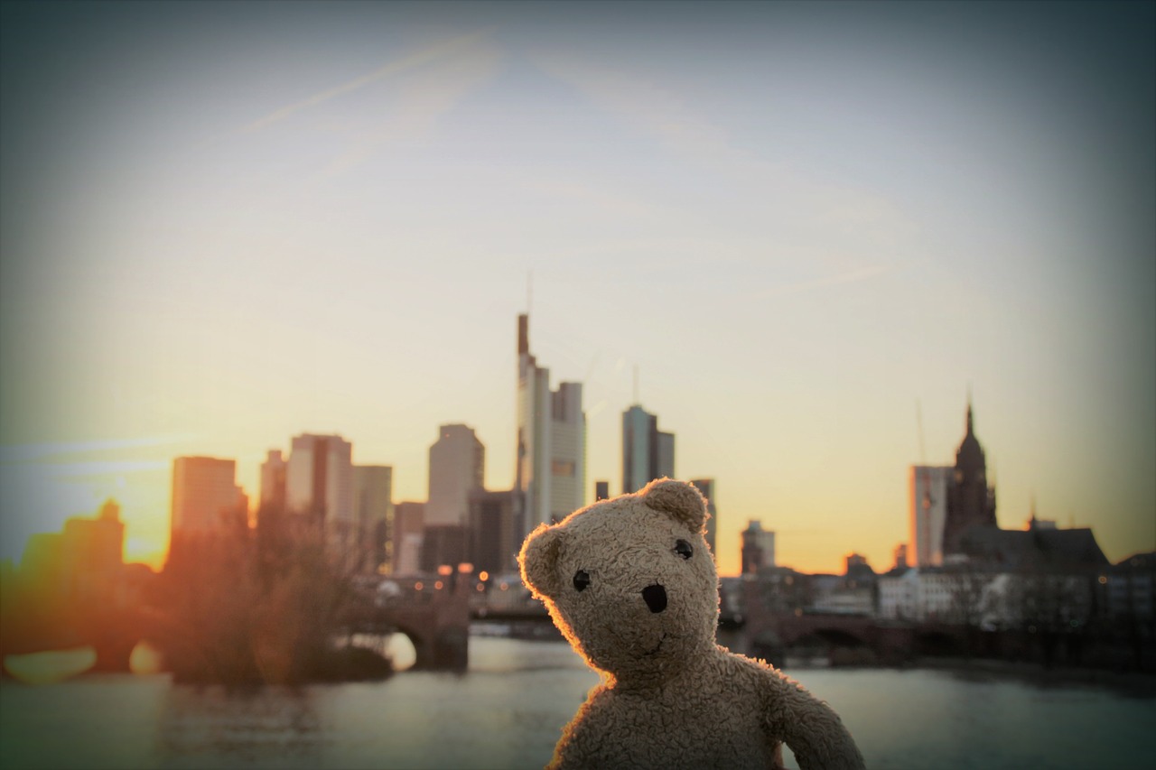 frankfurt  skyline  teddy free photo