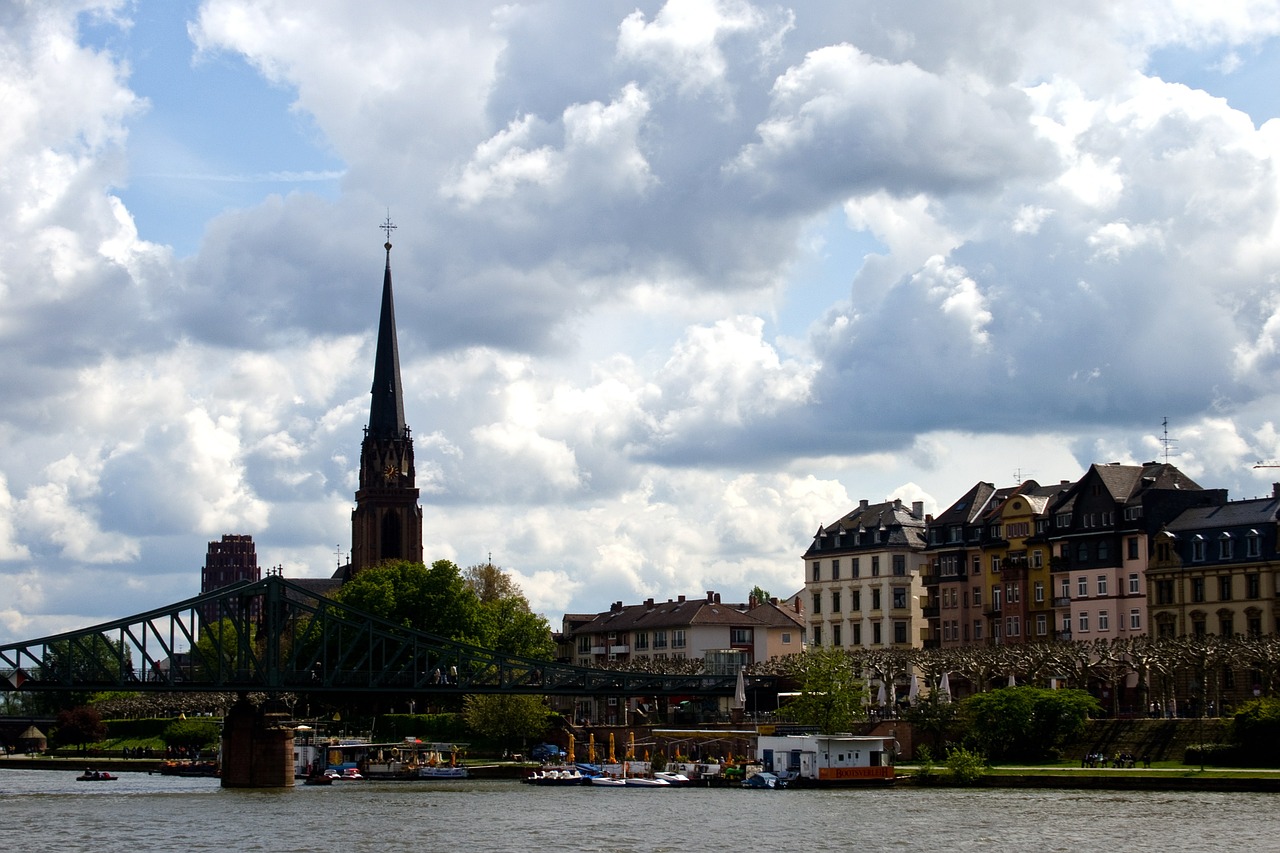 frankfurt main skyline free photo