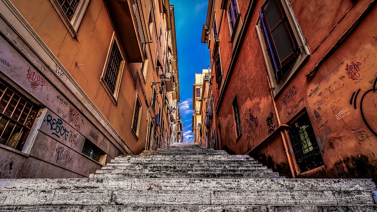 frascati rome stairs free photo