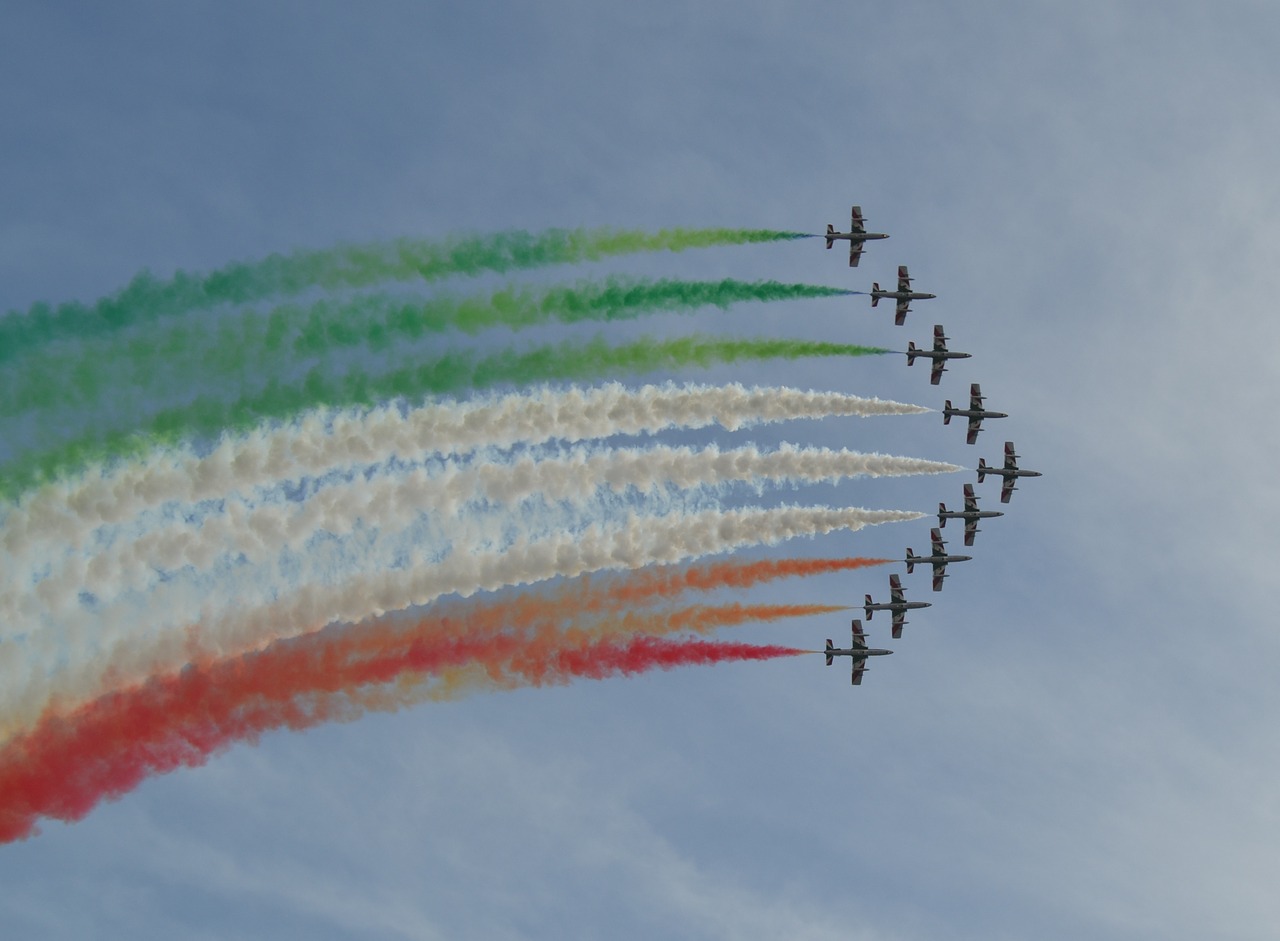frecce tricolori italy air force free photo