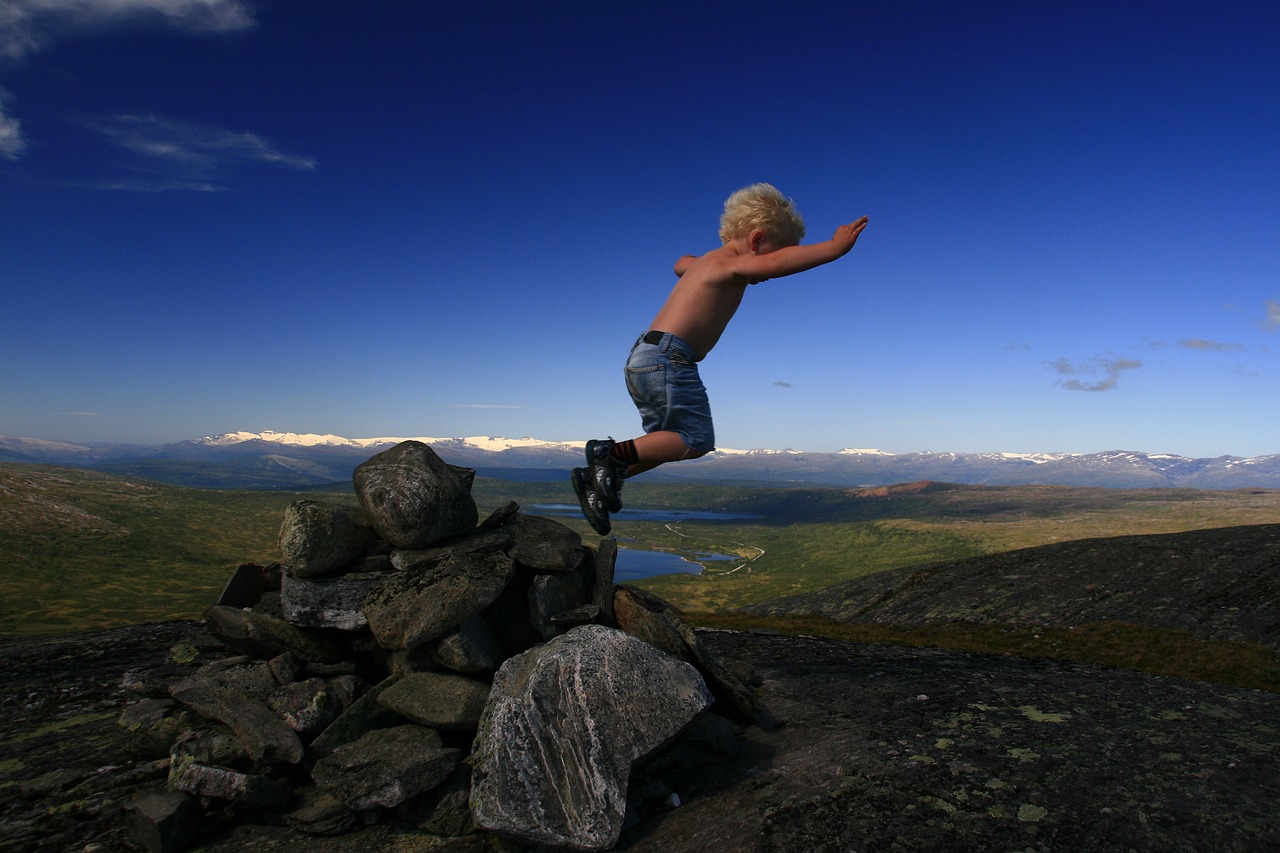 freedom happy mountain free photo