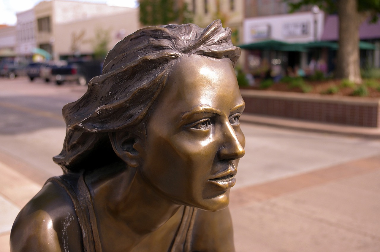 freewheelin  bronze  sculpture free photo