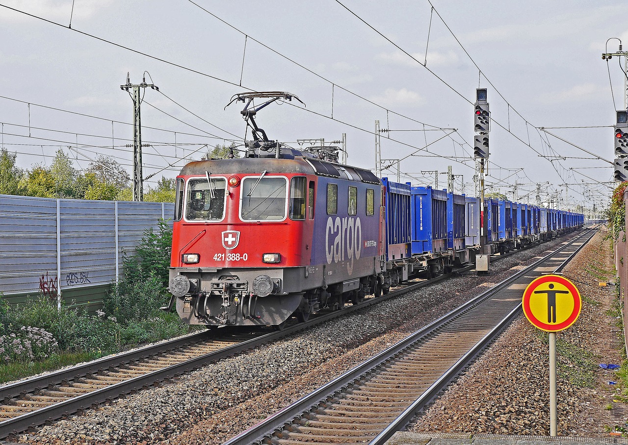 freight train oberrhein track appenweier free photo
