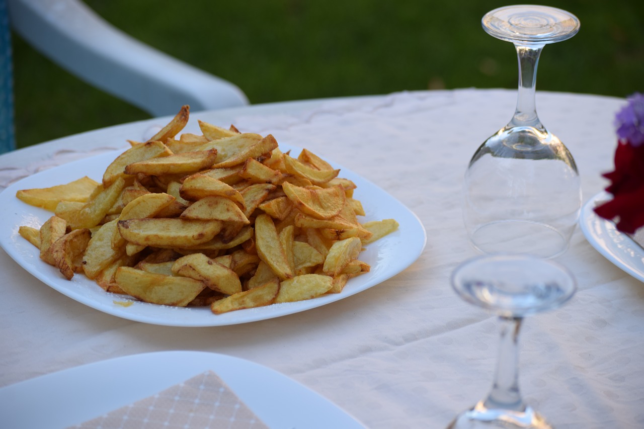french fries homemade vegetables free photo