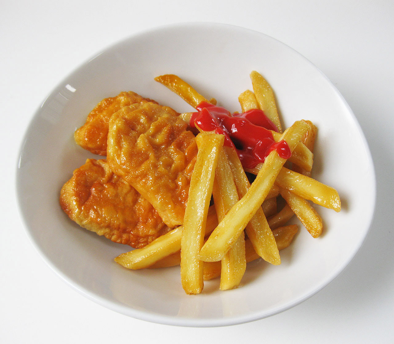 french fries chicken free photo
