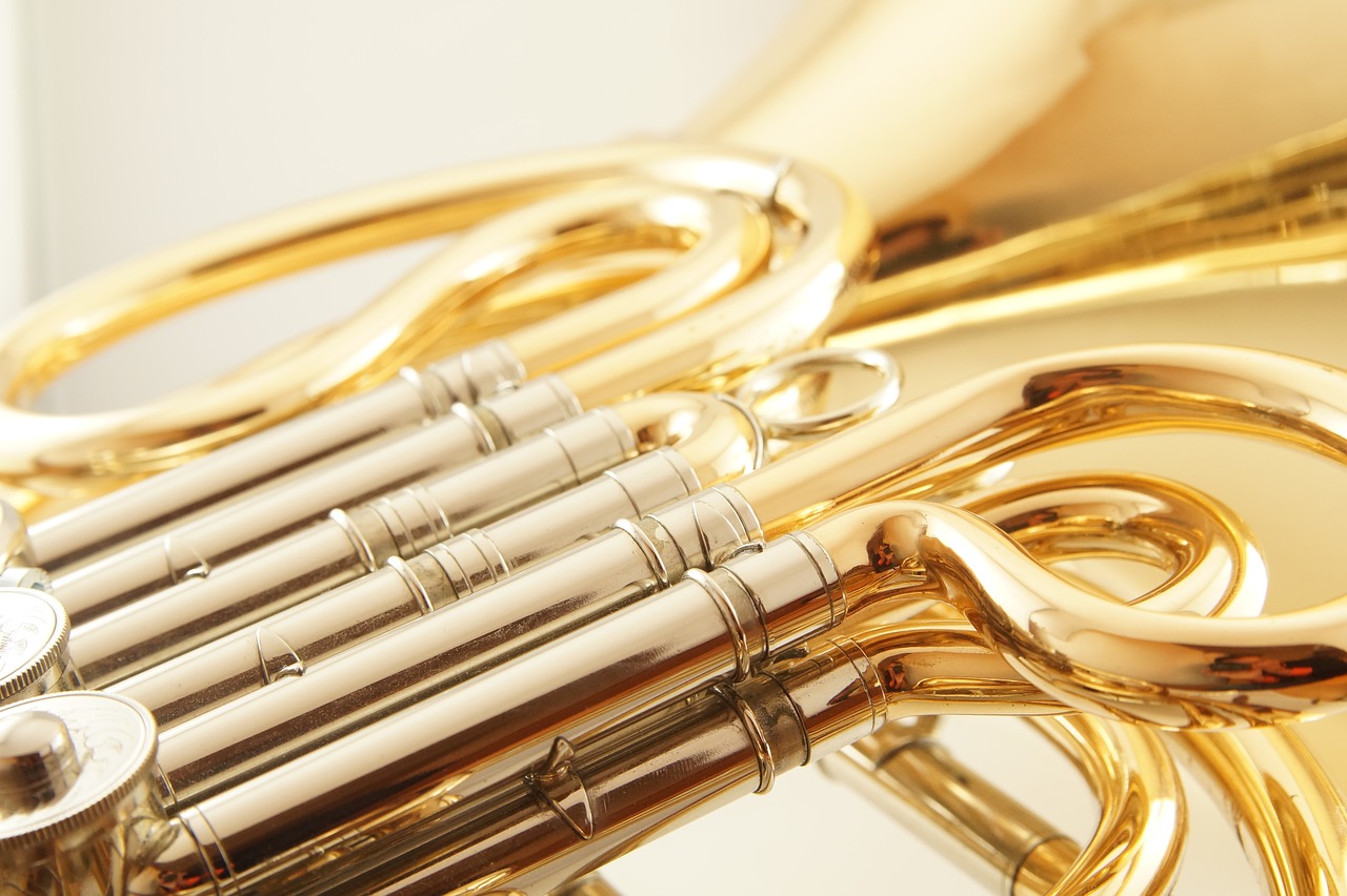 french horn wind instrument brass instrument free photo