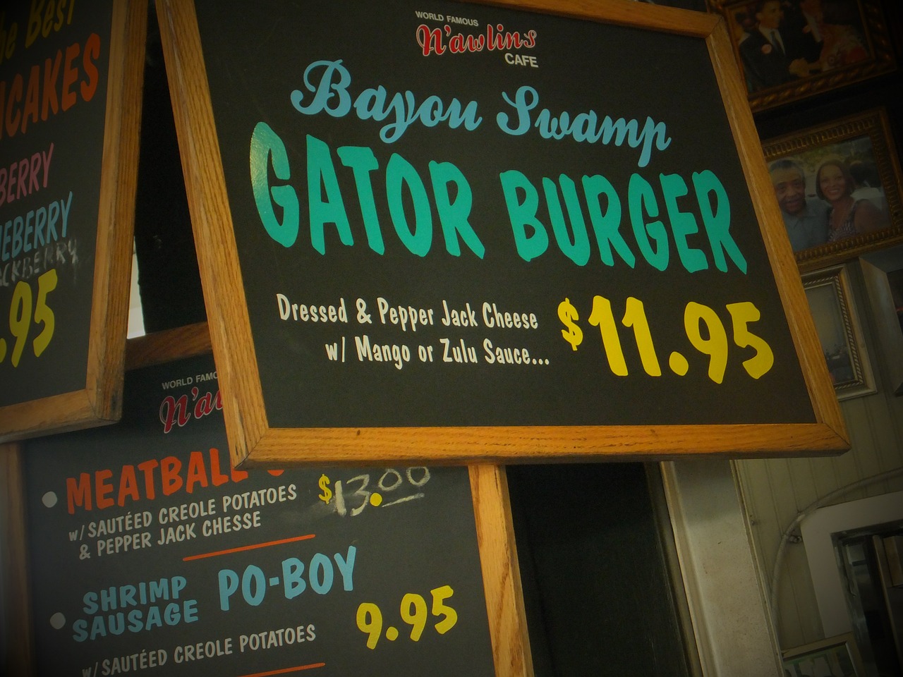 french quarters gator burger new orleans free photo