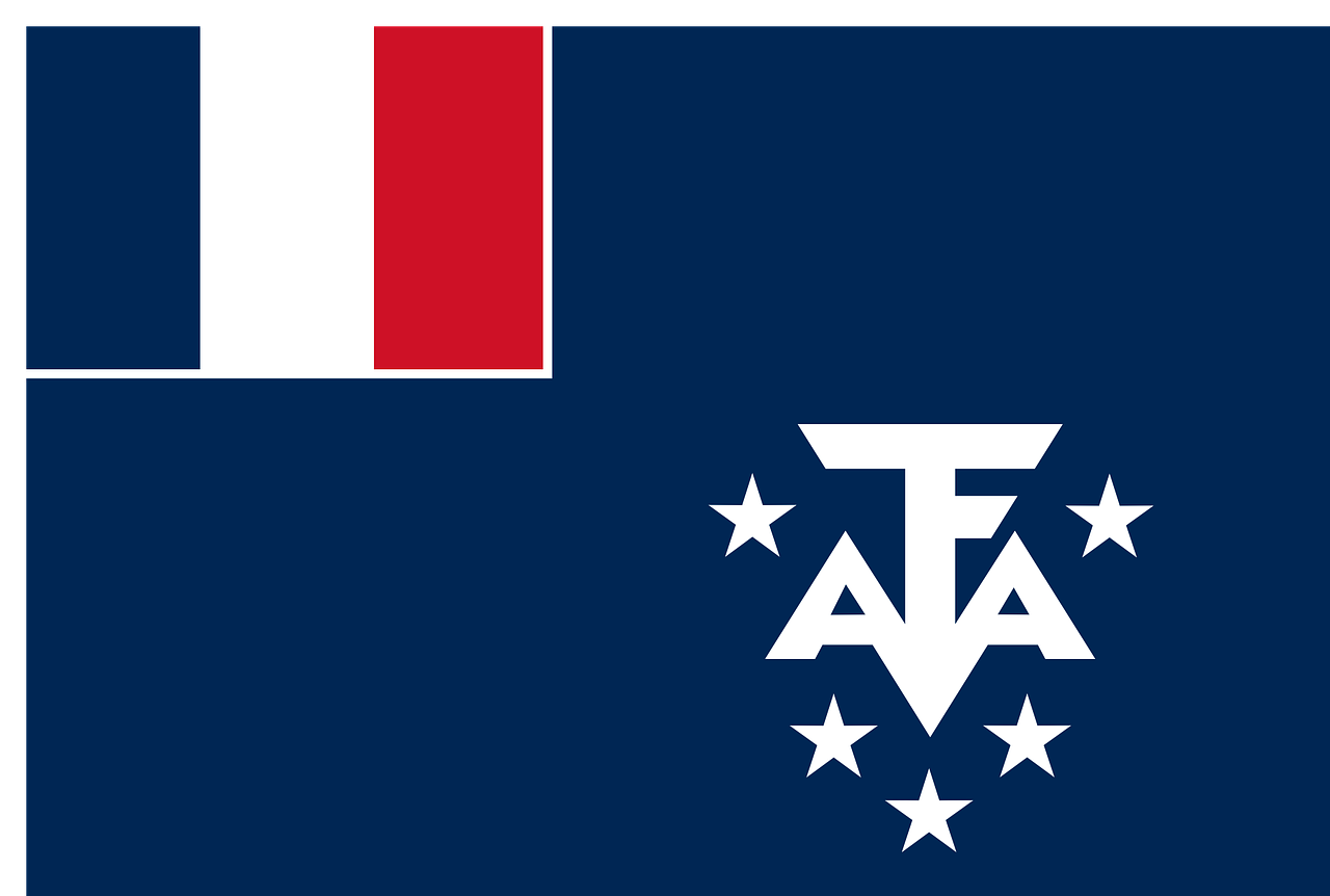 french southern antarctic lands flag free photo