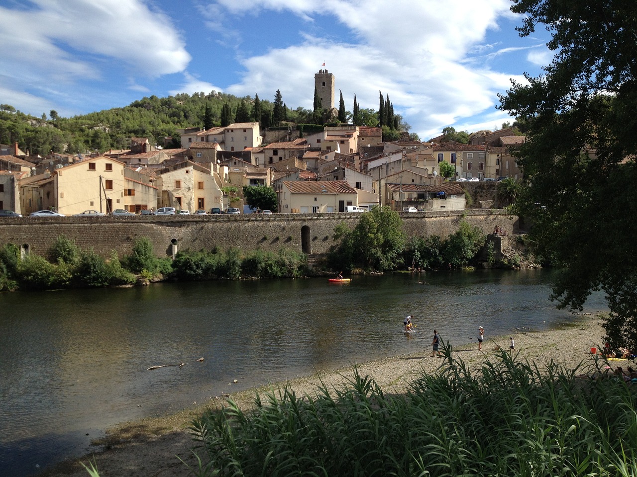 french village river french free photo
