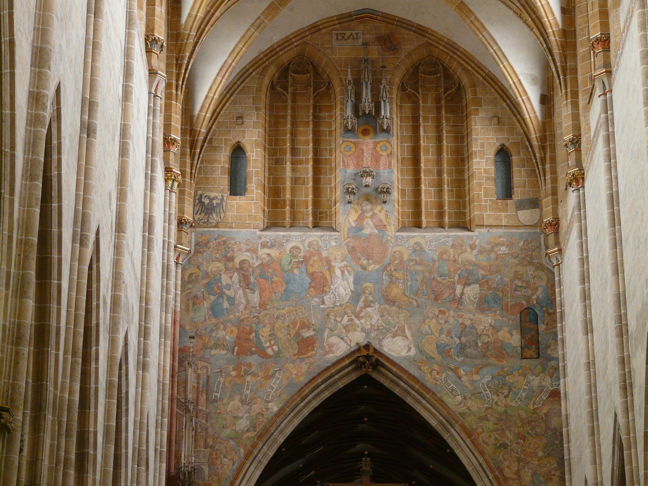 fresco quire arch interior free photo