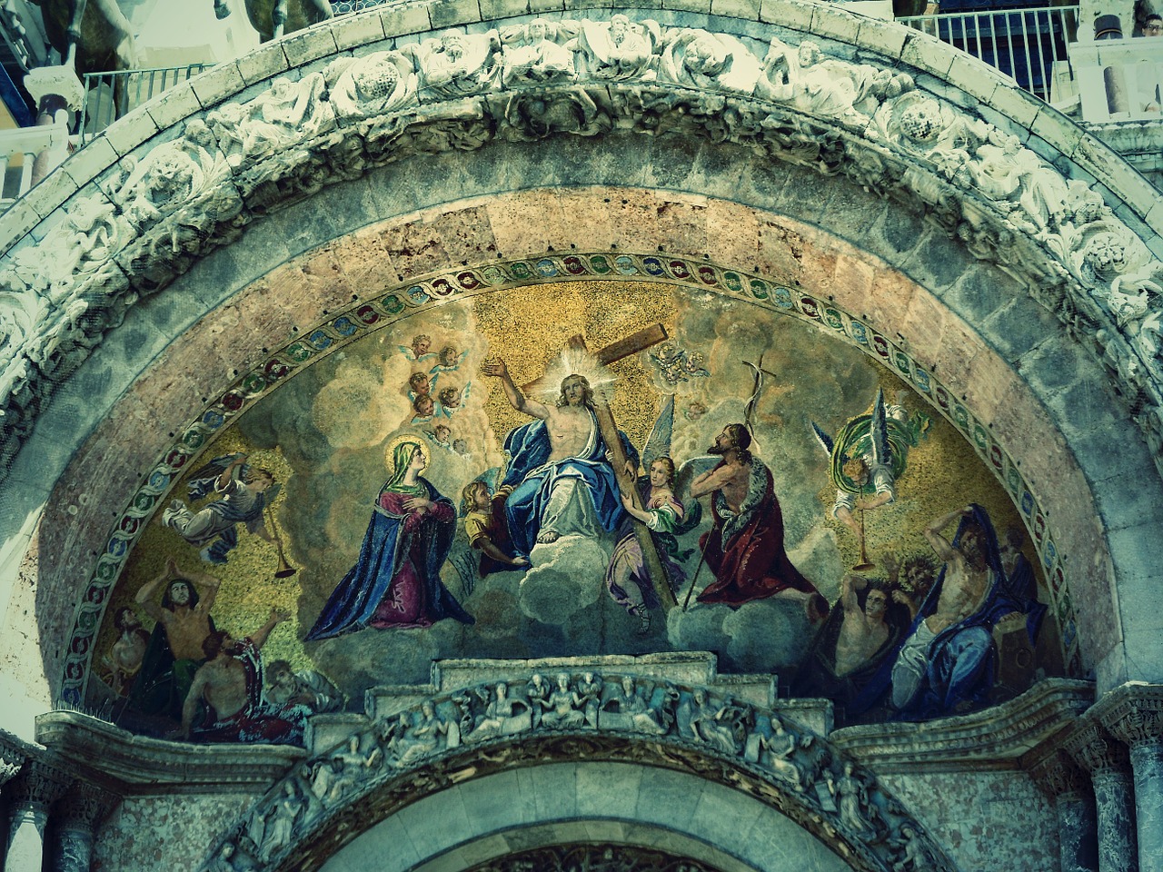 fresco church ceiling paintings free photo