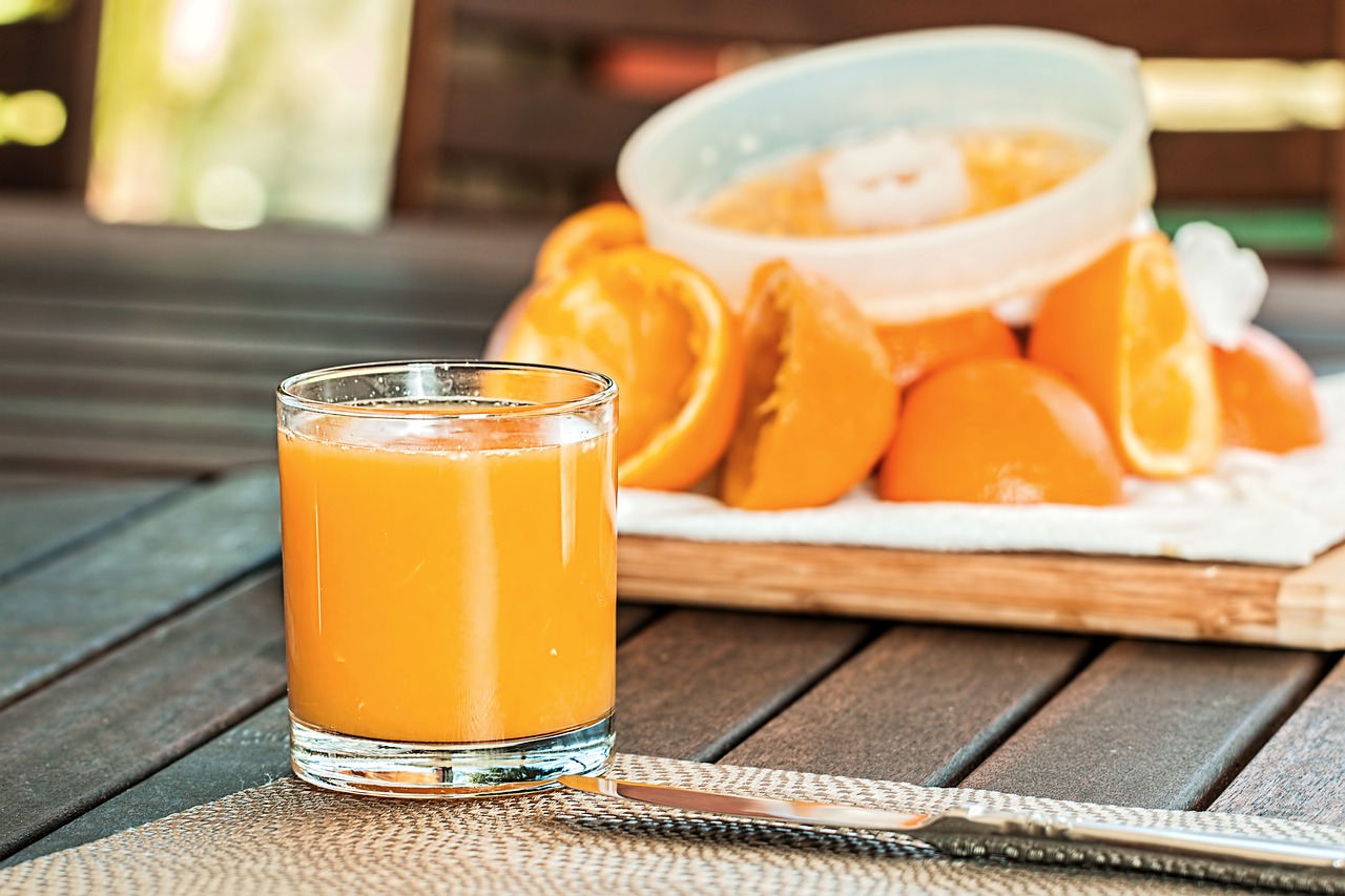 fresh orange juice squeezed refreshing free photo