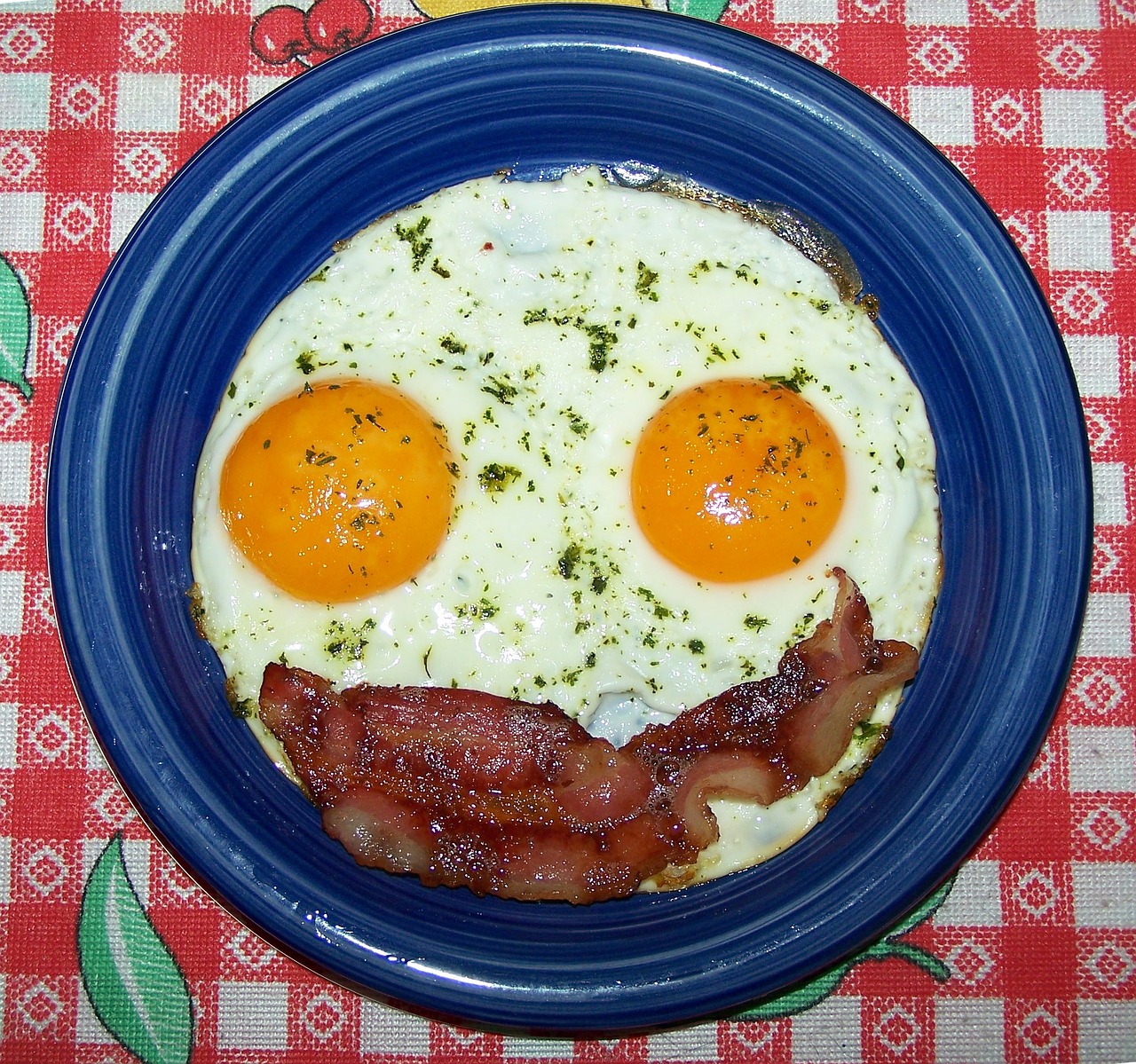 fried bacon egg free photo