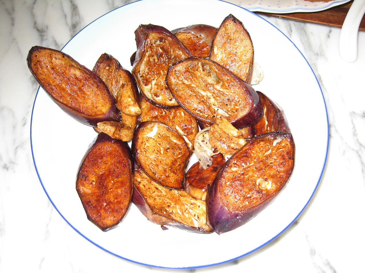 fried eggplant vegetables cooking free photo