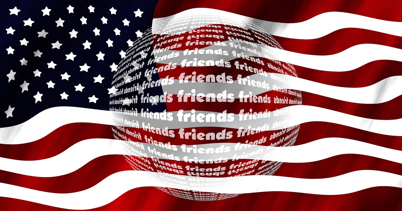 friends flag usa free photo