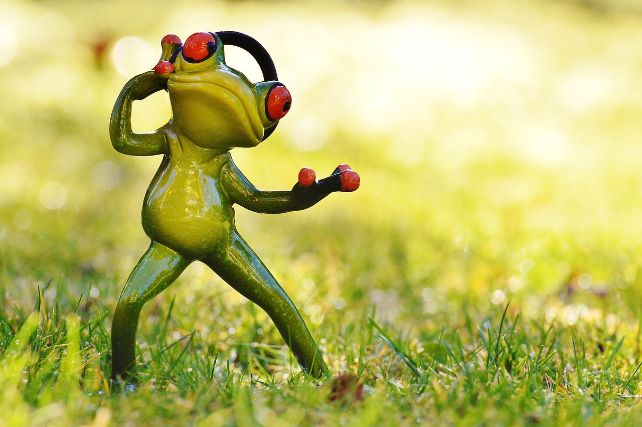 frog meadow headphones free photo