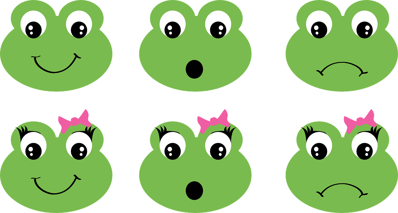 frog faces girl free photo