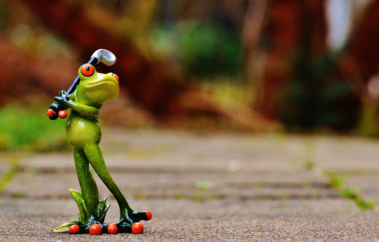 frog golf funny free photo
