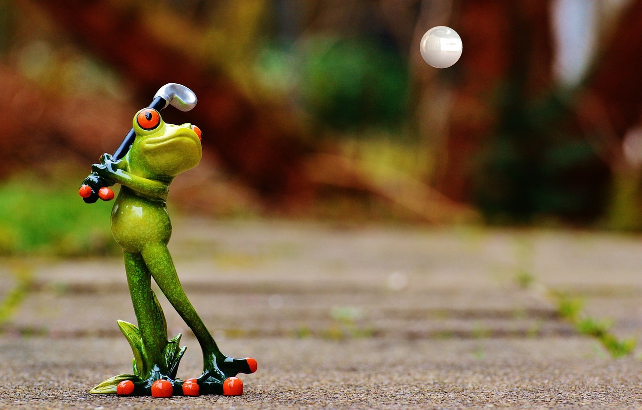 frog golf funny free photo