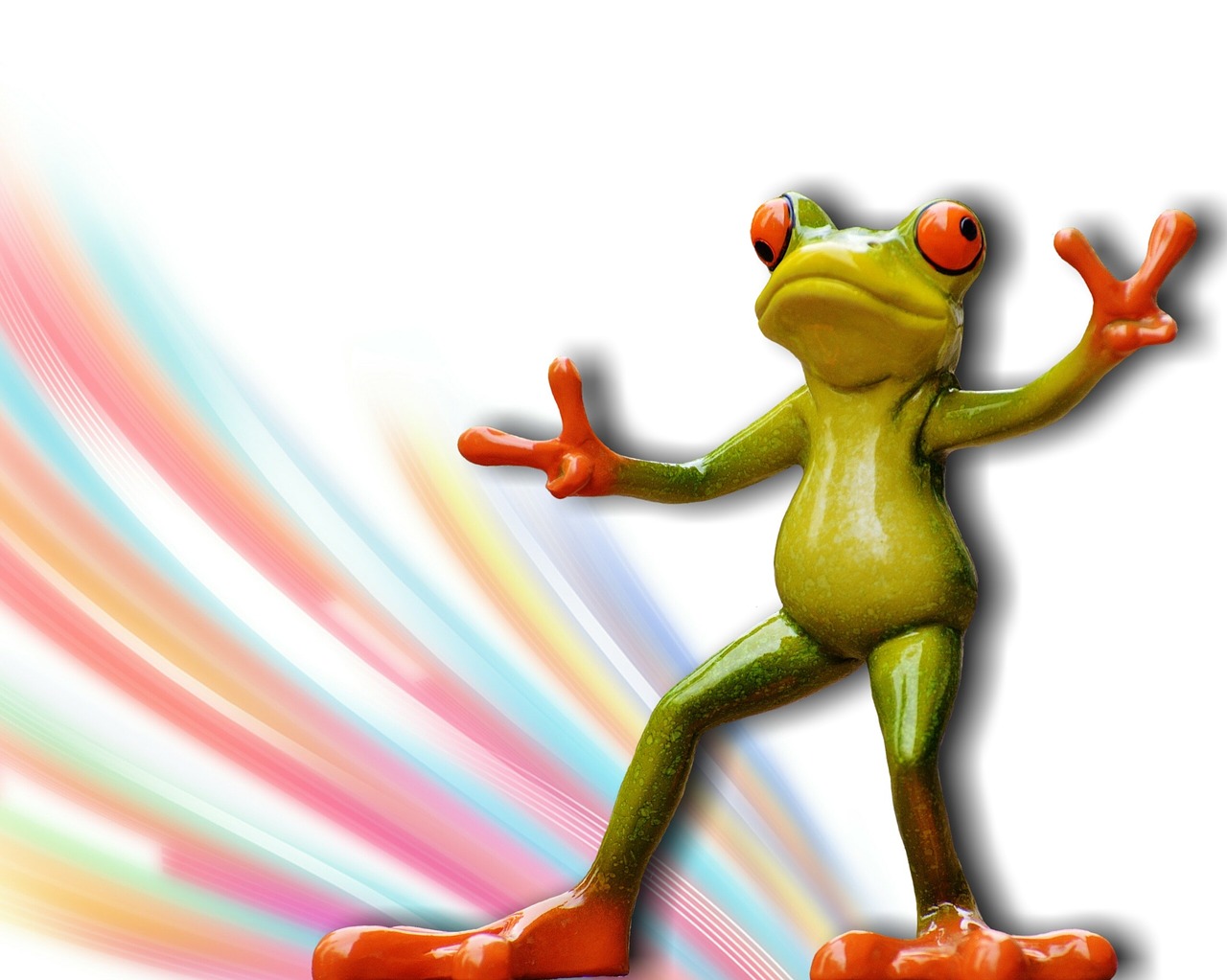 frog gesture peace free photo