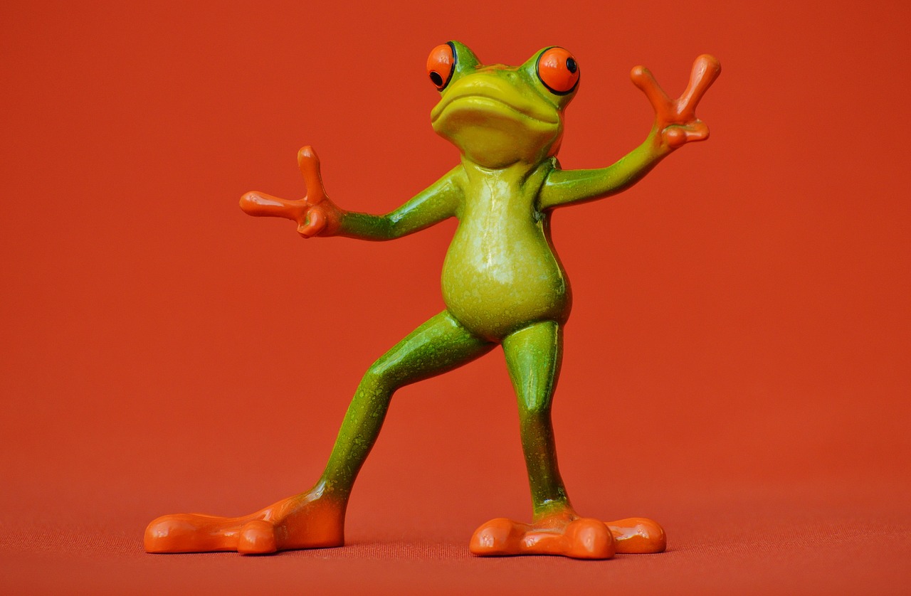 frog gesture peace free photo