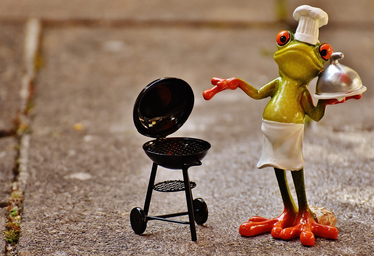 frog cooking grill free photo