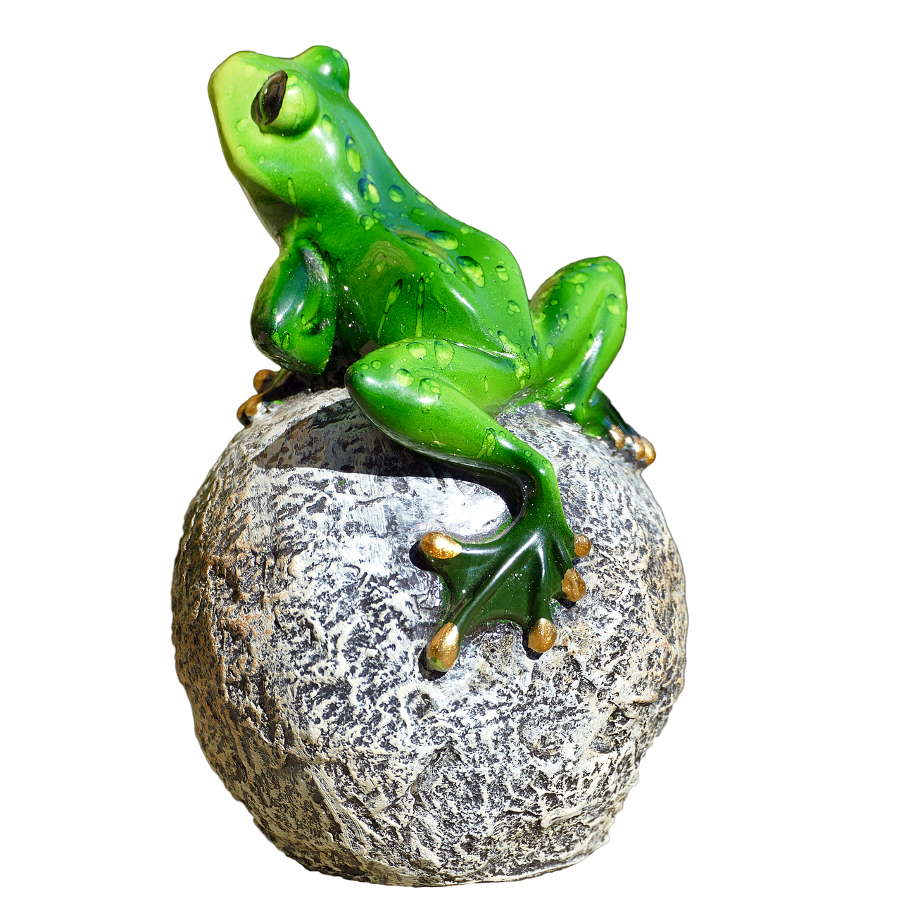 frog decoration stone free photo