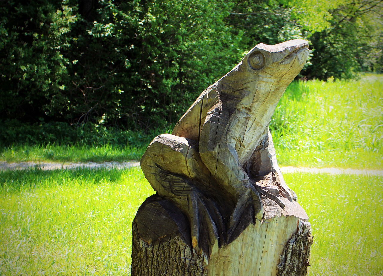 frog sculpture figure free photo