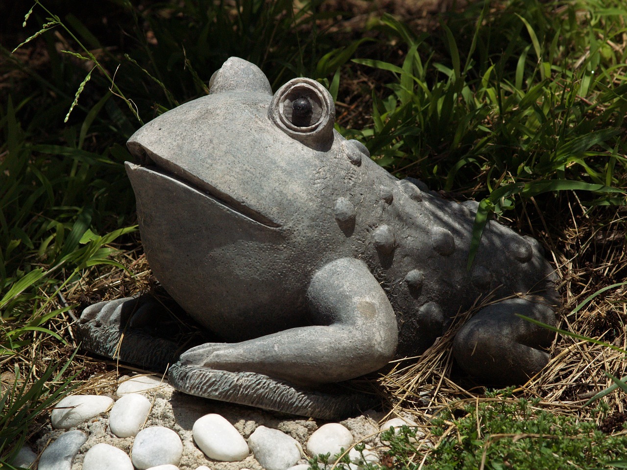 frog figure stone free photo