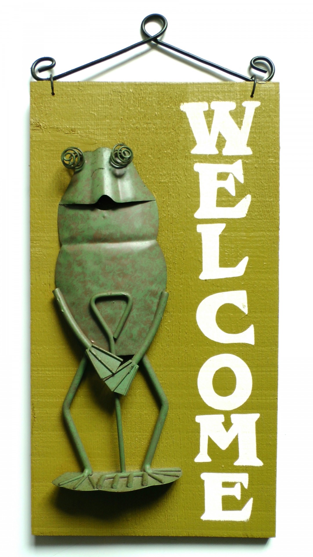 frog welcome sign frog welcome free photo